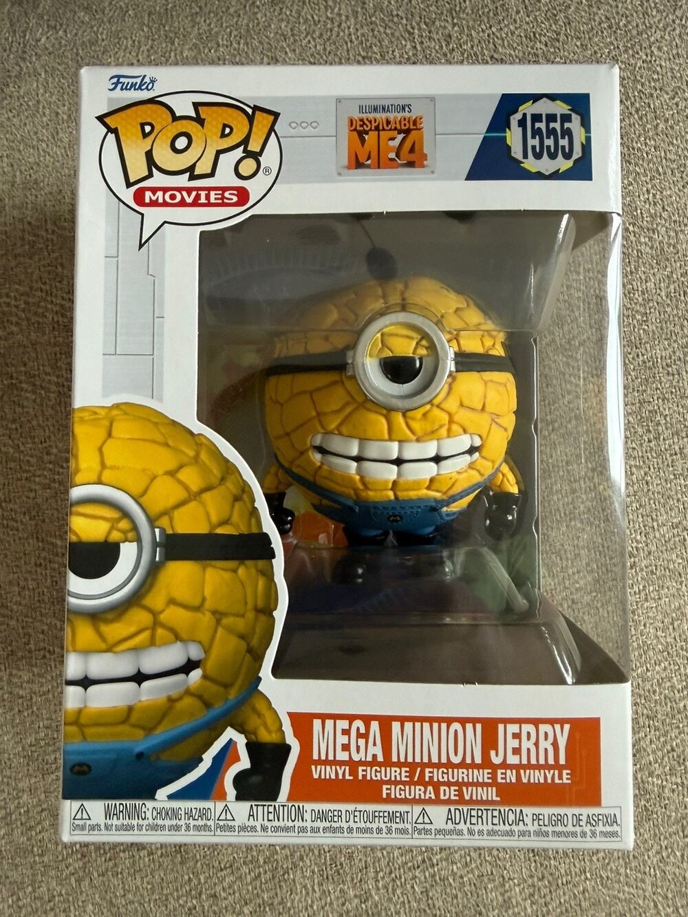 FUNKO POP 1555 MOVIES: Despicable Me 4 Mega Minion Jerry [New Toy] Vinyl Figure